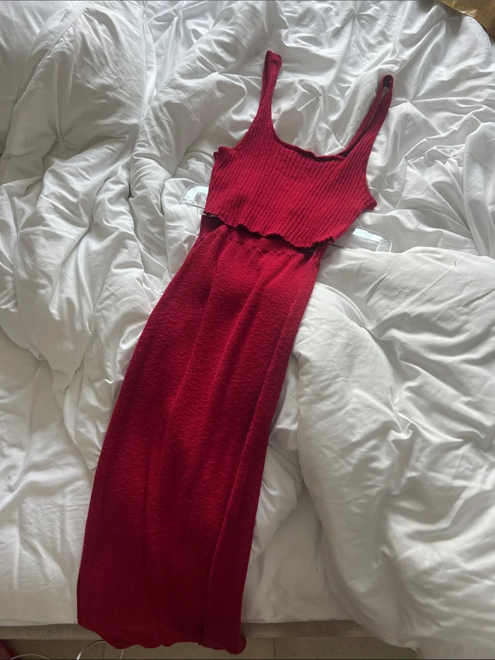 Free People Havana Sweater Set in mulberry red